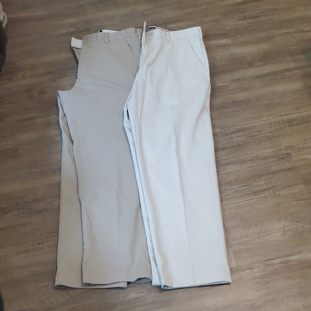 Chaps Two-Tone Men's Pants in Light Gray and Khaki